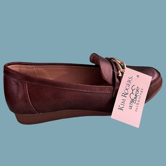 Kim Rogers Ultra Comfort Chocolate Loafers with Chain Detail NWOT 7.5W Eileen - Picture 3 of 8